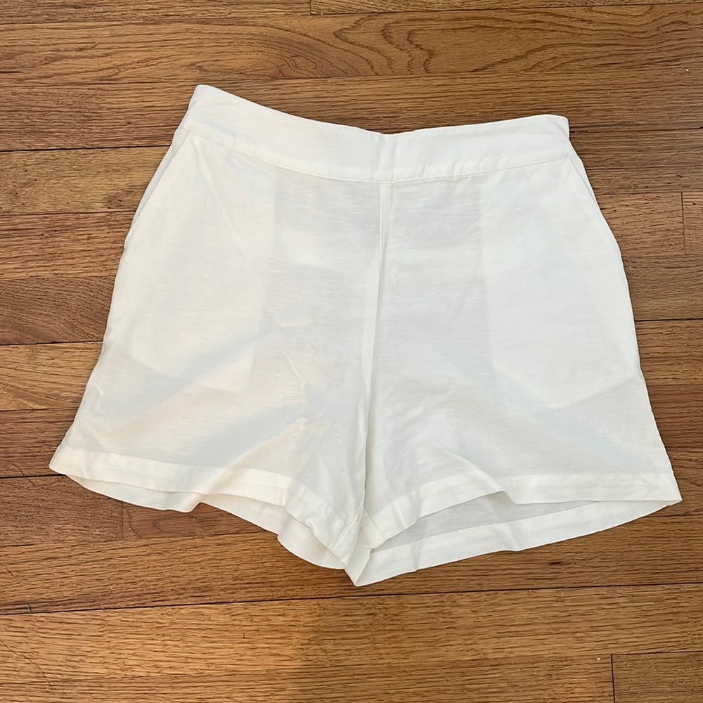 High Rise White A New Day Linen Shorts - Size XS (NWOT)
